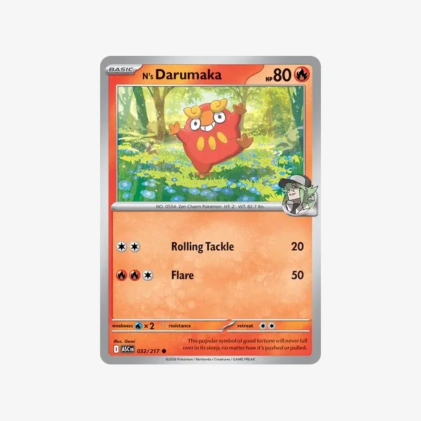 N's Darumaka (ASC 032) Pok�ball Reverse Holo