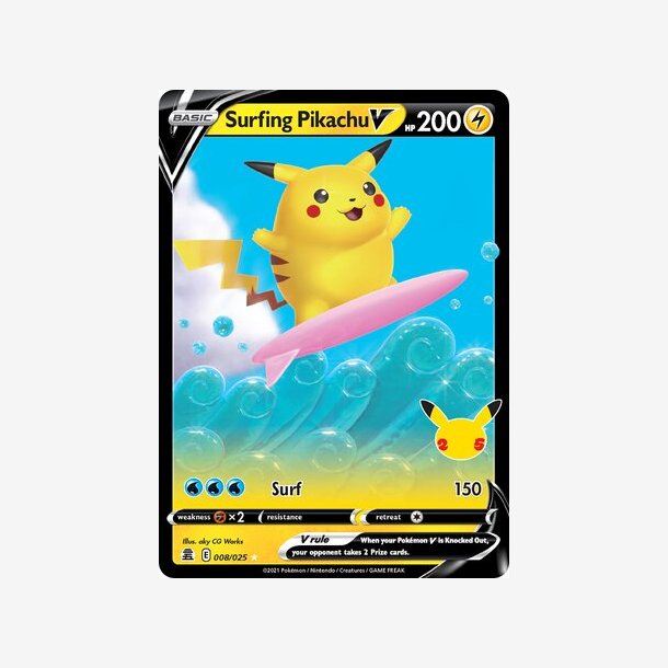 Surfing Pikachu V 008/025